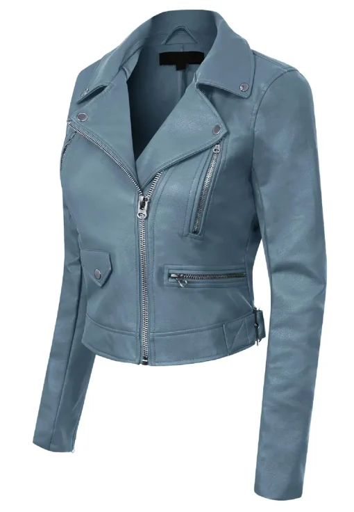 womens-long-sleeve-blue-stone-faux-leather-moto-biker-jacket