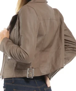 womens-long-sleeve-brown-faux-leather-moto-biker-jacket