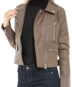 womens-long-sleeve-brown-faux-leather-moto-biker-jacket