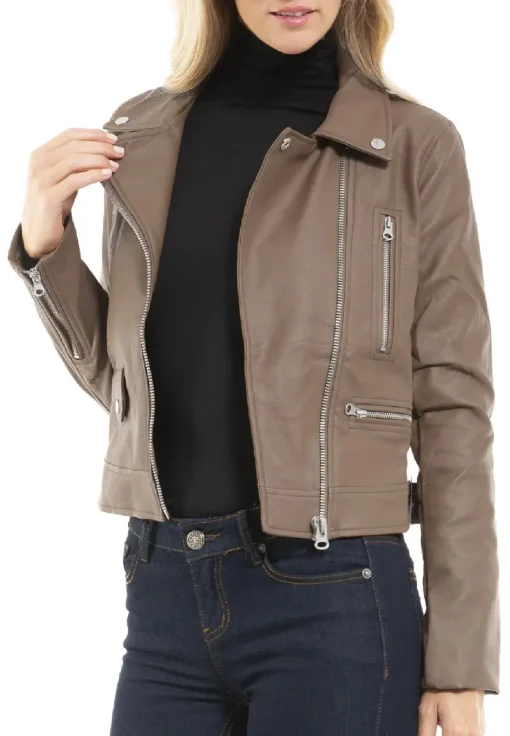 womens-long-sleeve-brown-faux-leather-moto-biker-jacket