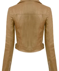 womens-long-sleeve-camel-faux-leather-moto-biker-jacket