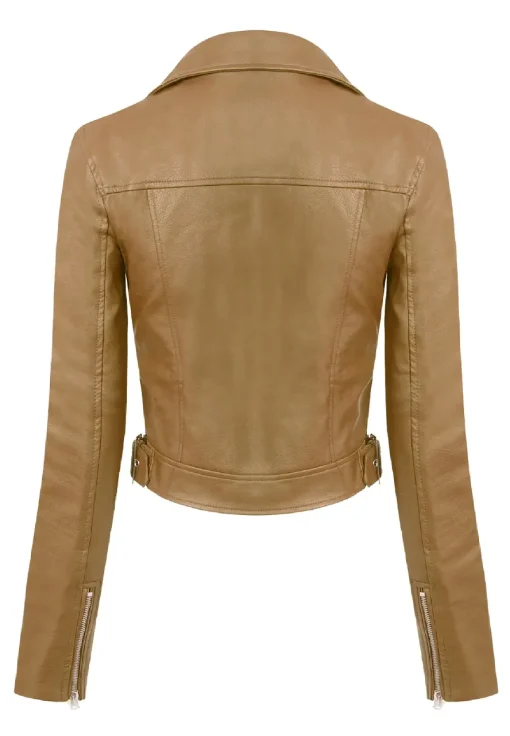 womens-long-sleeve-camel-faux-leather-moto-biker-jacket