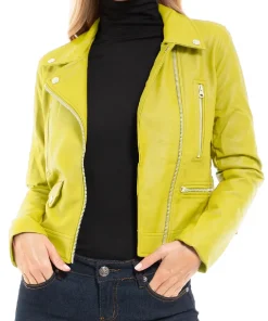 womens-long-sleeve-lime-faux-leather-moto-biker-jacket