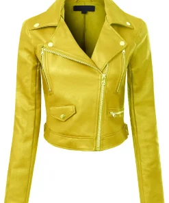 womens-long-sleeve-lime-faux-leather-moto-biker-jacket