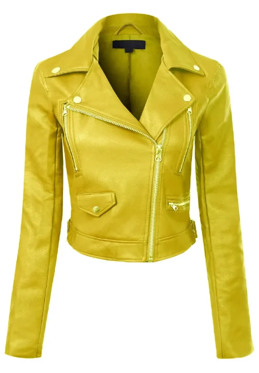 womens-long-sleeve-lime-faux-leather-moto-biker-jacket