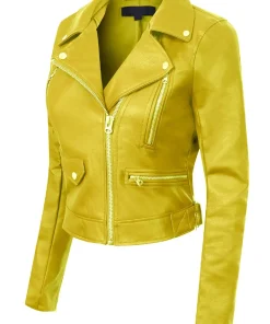 womens-long-sleeve-lime-faux-leather-moto-biker-jacket
