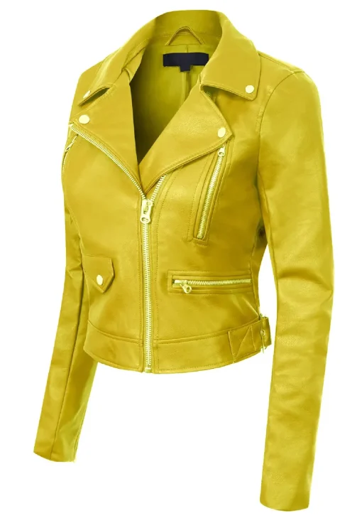 womens-long-sleeve-lime-faux-leather-moto-biker-jacket