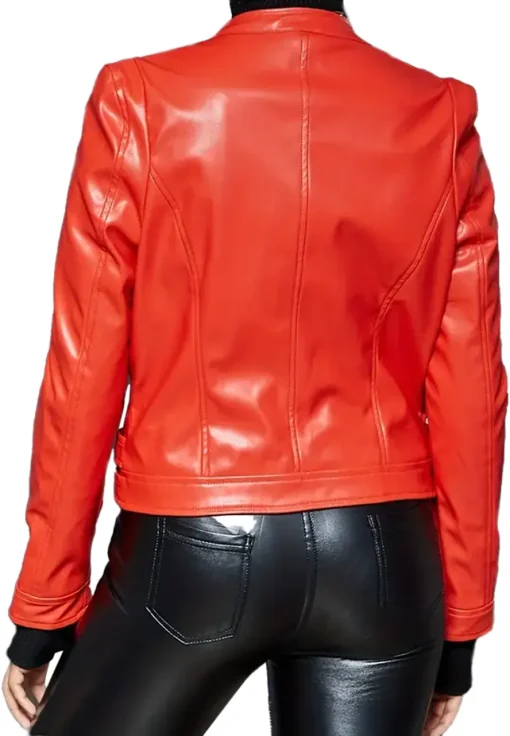womens-long-sleeve-red-faux-leather-biker-jacket