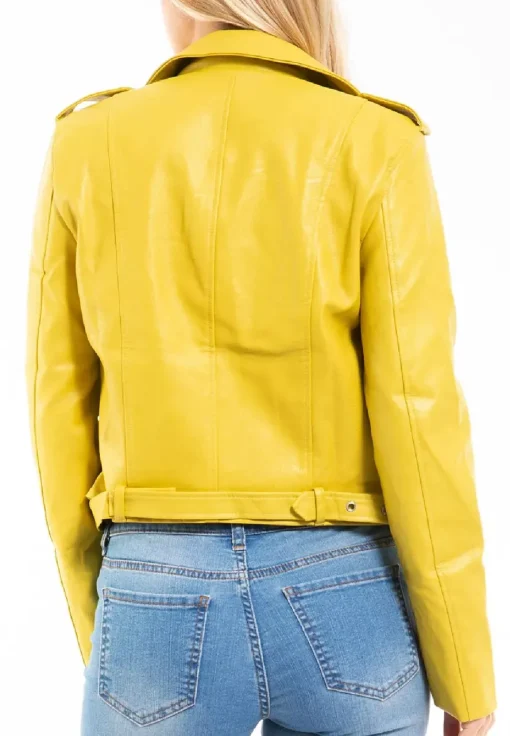 womens-long-sleeve-yellow-faux-leather-moto-biker-jacket