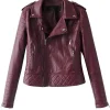 womens-maroon-faux-leather-motorcycle-jacket