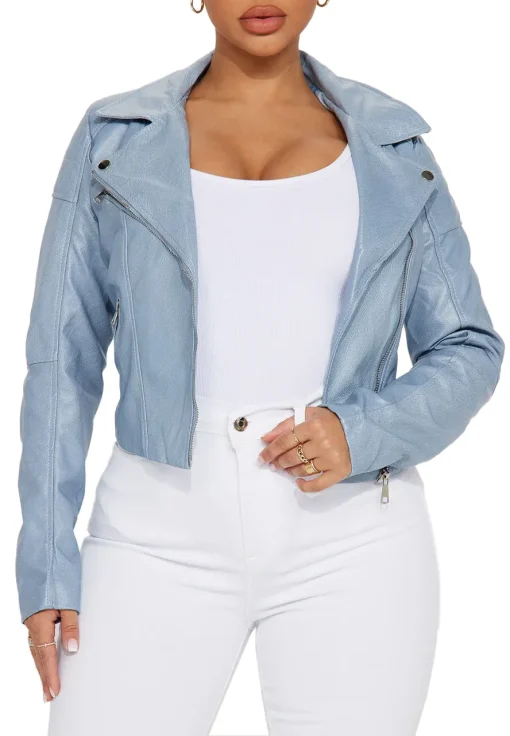womens-moto-light-blue-faux-leather-jacket