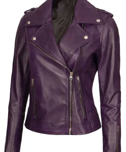 womens-motorcycle-purple-faux-leather-jacket