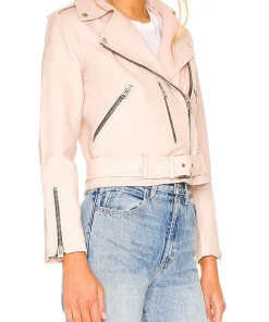 womens-pink-faux-leather-biker-jacket