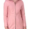 womens-pink-faux-leather-long-jacket