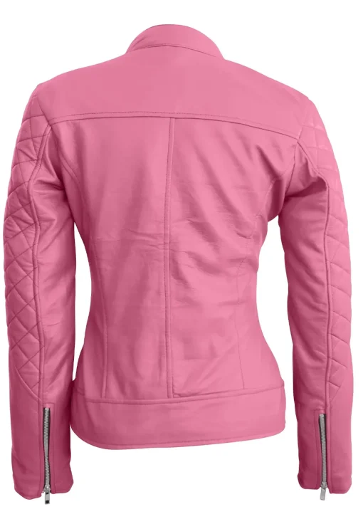 womens-pink-quilted-faux-leather-jacket