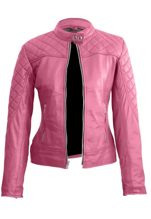 womens-pink-quilted-faux-leather-jacket