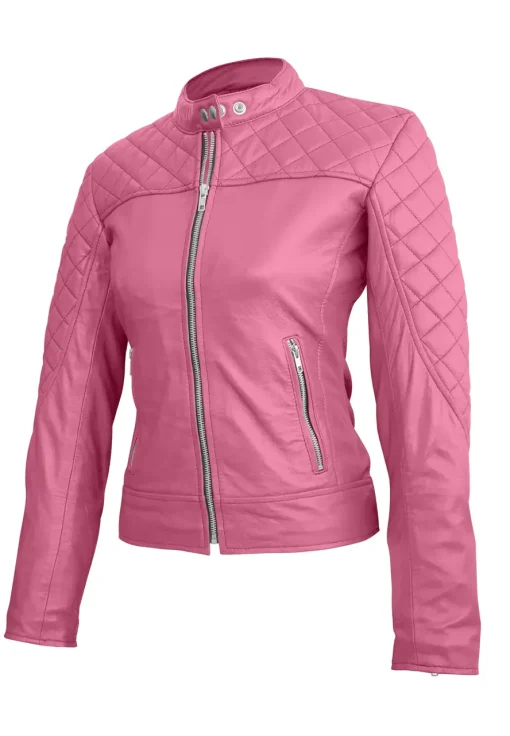 womens-pink-quilted-faux-leather-jacket