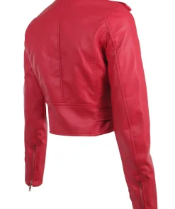 womens-red-faux-leather-cropped-biker-jacket
