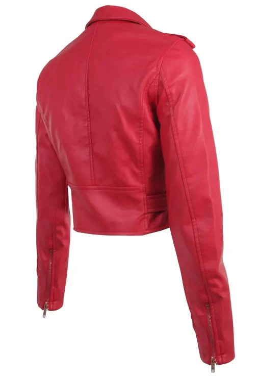 womens-red-faux-leather-cropped-biker-jacket