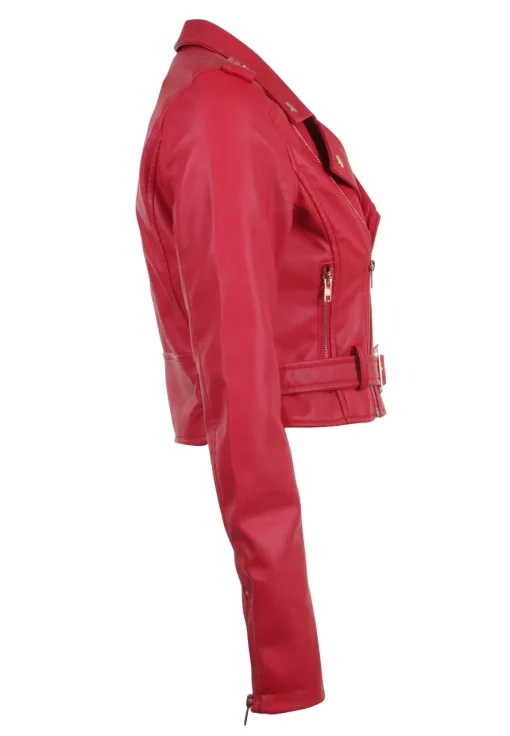 womens-red-faux-leather-cropped-biker-jacket