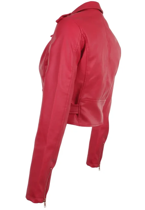 womens-red-faux-leather-cropped-biker-jacket