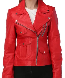 womens-red-faux-leather-jacket-with-lapel-collar