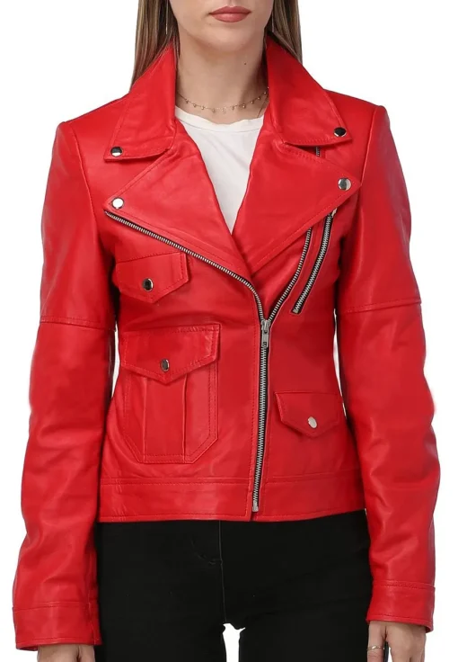 womens-red-faux-leather-jacket-with-lapel-collar