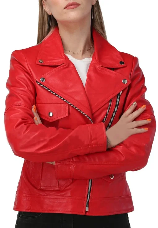 womens-red-faux-leather-jacket-with-lapel-collar