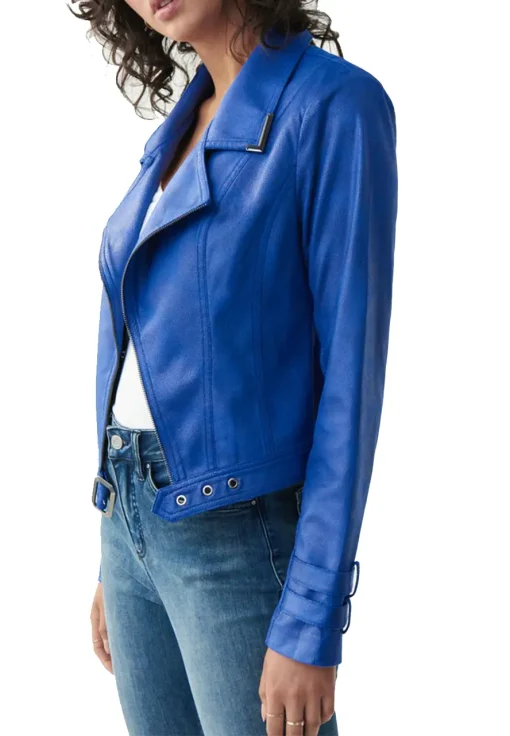 womens-royal-blue-faux-leather-moto-jacket