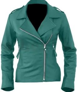 womens-sea-green-faux-leather-biker-jacket