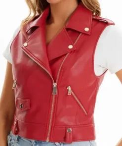 womens-sleeveless-red-faux-leather-biker-vest