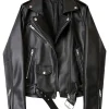 womens-solid-zipper-black-faux-leather-biker-jacket