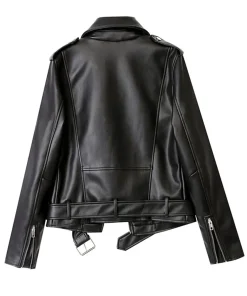 womens-solid-zipper-black-faux-leather-biker-jacket