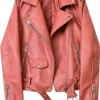 womens-solid-zipper-vintage-pink-faux-leather-biker-jacket
