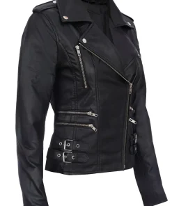 womens-trendy-biker-black-faux-leather-jacket