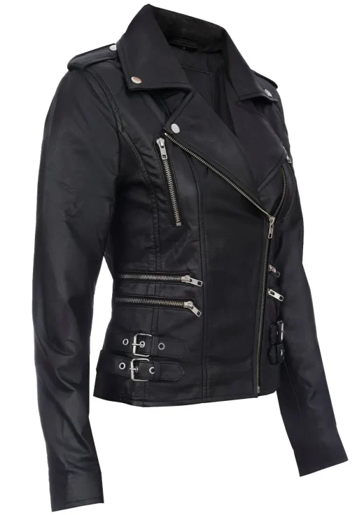womens-trendy-biker-black-faux-leather-jacket