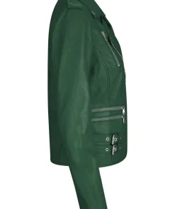 womens-trendy-biker-green-faux-leather-jacket