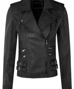 womens-trendy-biker-matt-black-faux-leather-jacket
