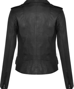 womens-trendy-biker-matt-black-faux-leather-jacket