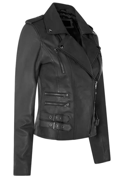 womens-trendy-biker-matt-black-faux-leather-jacket