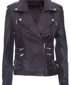 womens-trendy-biker-purple-faux-leather-jacket