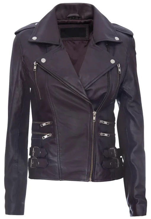 womens-trendy-biker-purple-faux-leather-jacket