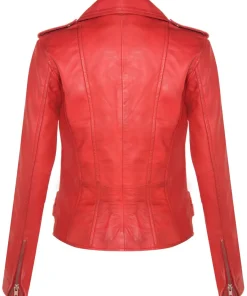 womens-trendy-biker-red-faux-leather-jacket