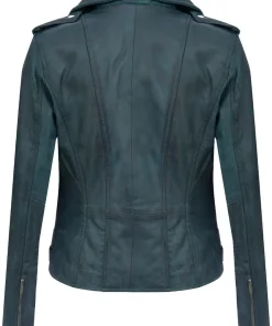 womens-trendy-biker-teal-faux-leather-jacket