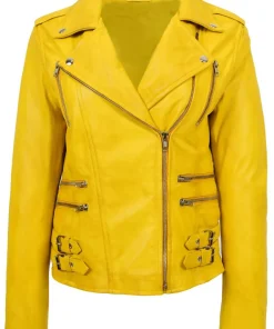 womens-trendy-biker-yellow-faux-leather-jacket