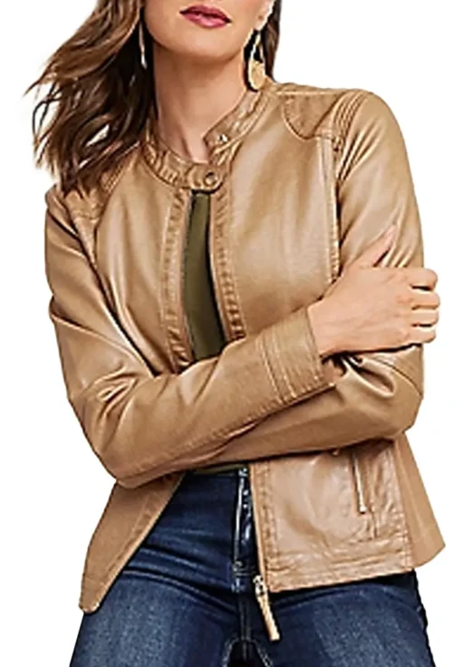 womens-versatile-brown-faux-leather-jacket