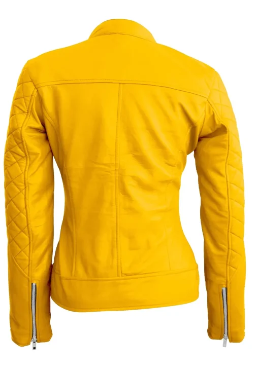 womens-yellow-quilted-faux-leather-jacket