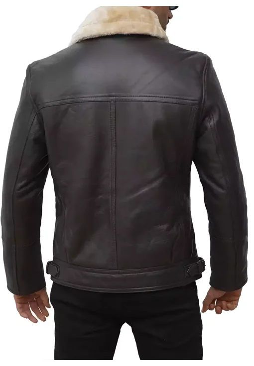 mens-asymmetrical-dark-brown-faux-leather-shearling-jacket