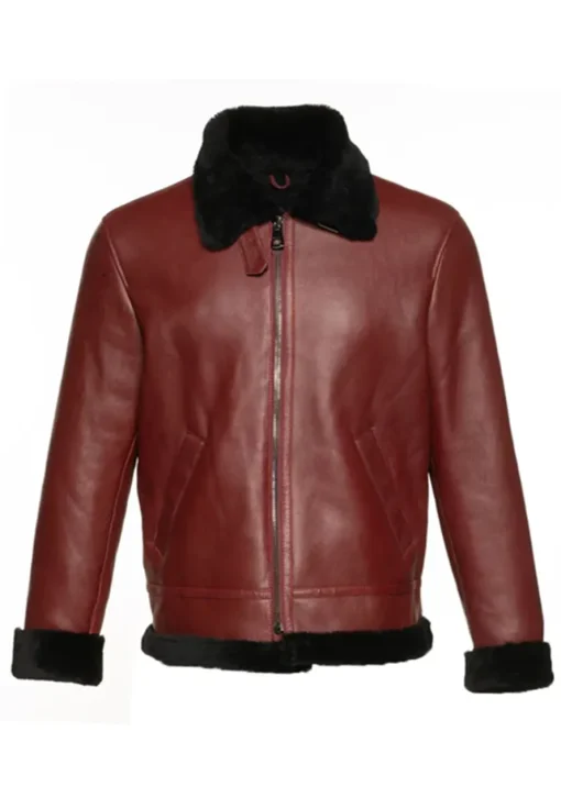 mens-aviator-black-faux-leather-shearling-jacket