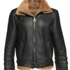 mens-aviator-black-faux-leather-shearling-jacket